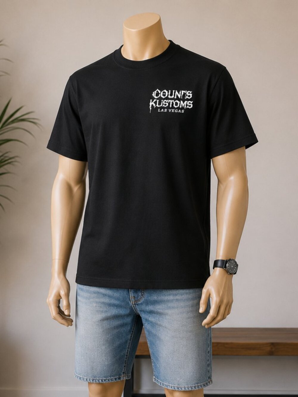 Count’s Kustoms Black Graphic T-Shirt — Men’s Size L